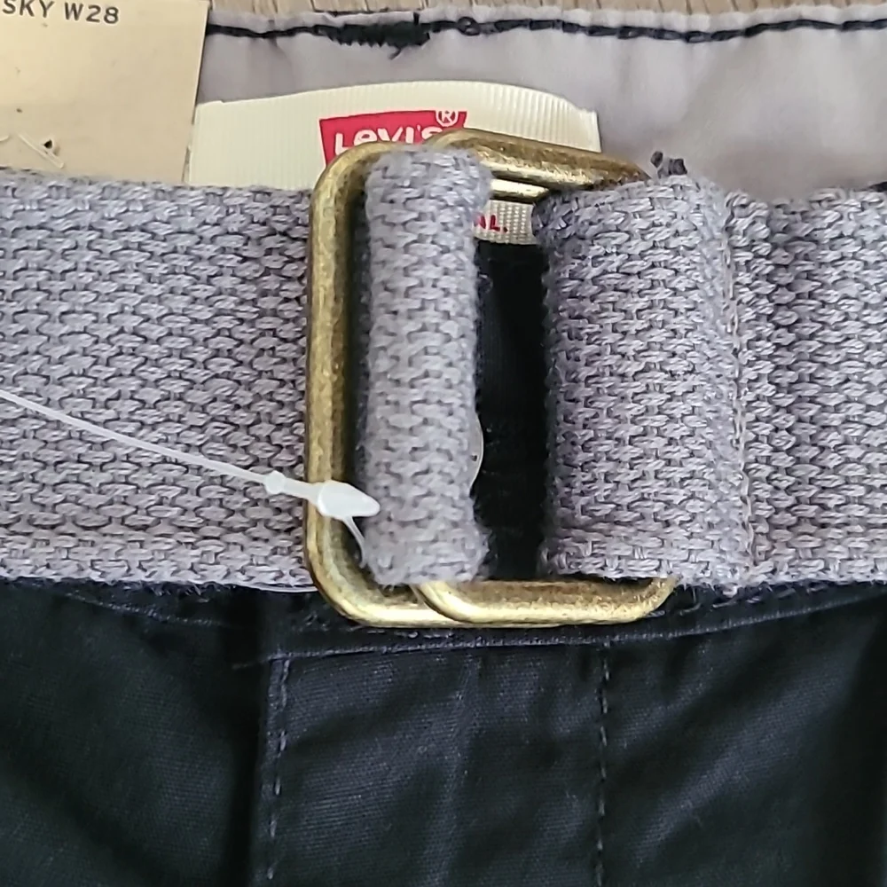 LEVIS YOUTH BOYS BLACK CARGO SHORTS SIZE 8 HUSKY W28_5